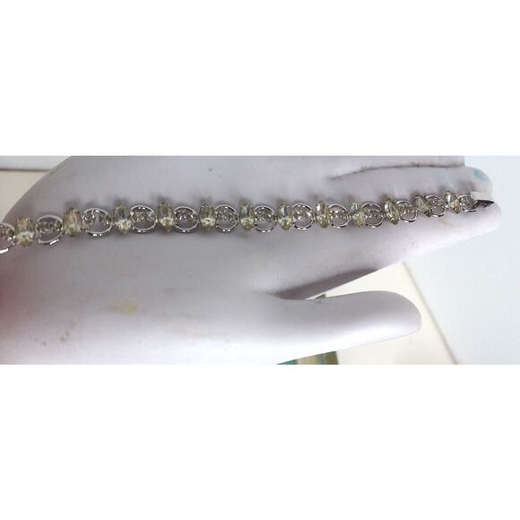 Vintage Van Dell Sterling Silver Rhinestone Bracelet - Picture 6 of 6